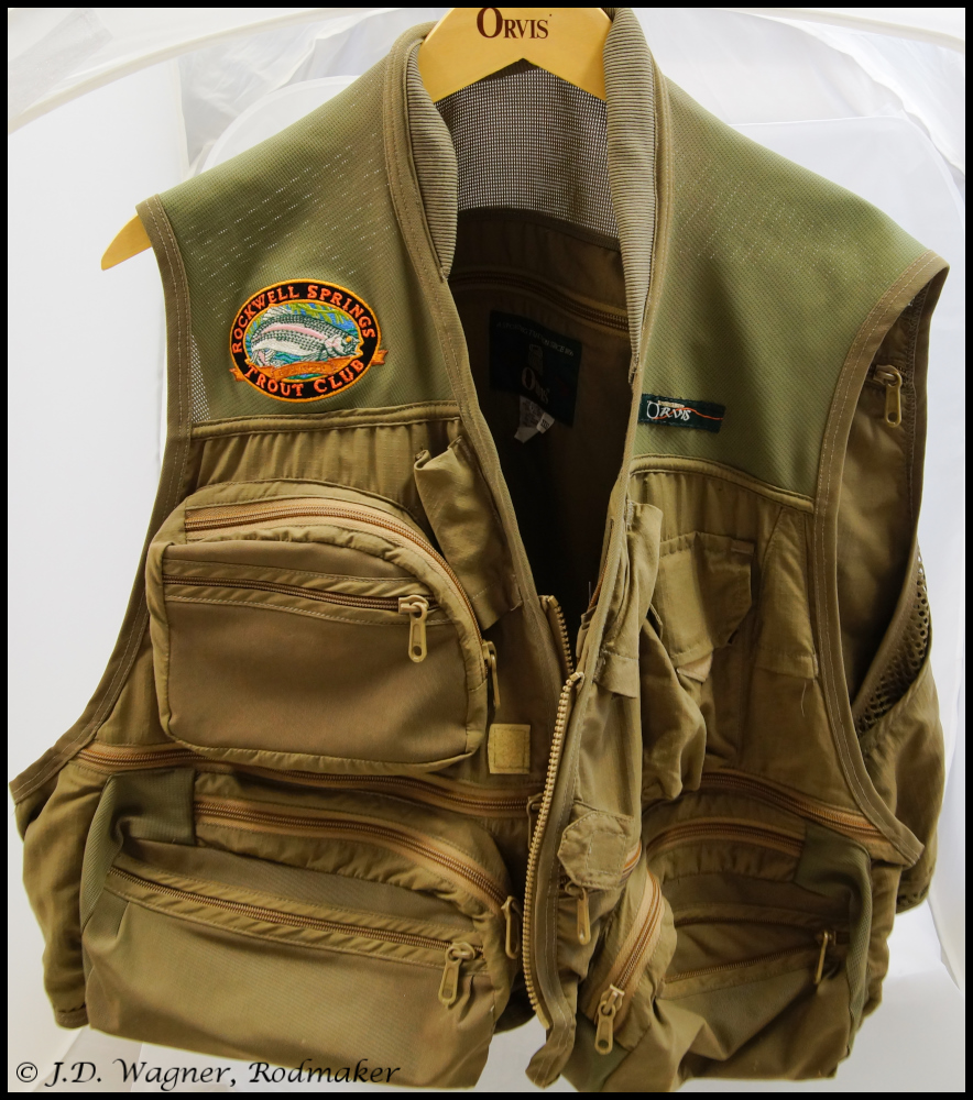 Vintage Fly Fishing Vest , J.D. Wagner, Agent