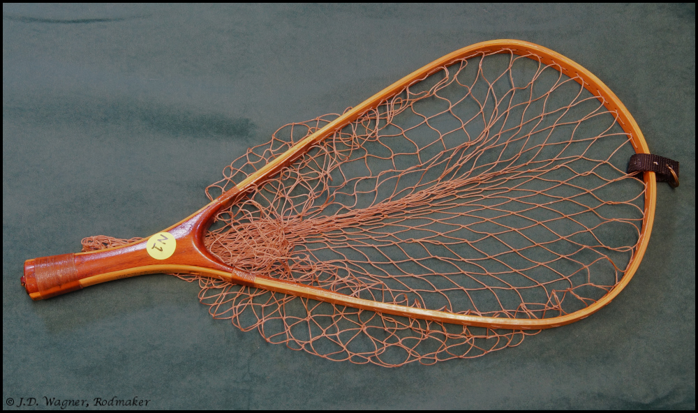 Vintage trout net, J.D. Wagner, Agent