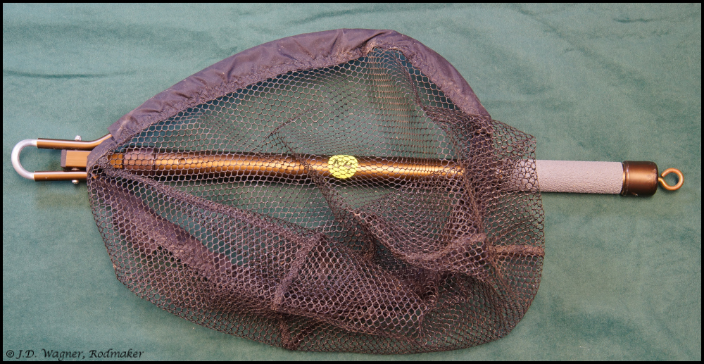 Vintage trout net, J.D. Wagner, Agent