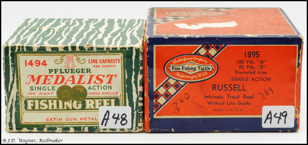 Vintage Fly Reel Boxes, J.D. Wagner, Agent