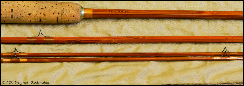 Vintage True Action Cane Rod, J.D. Wagner, Agent