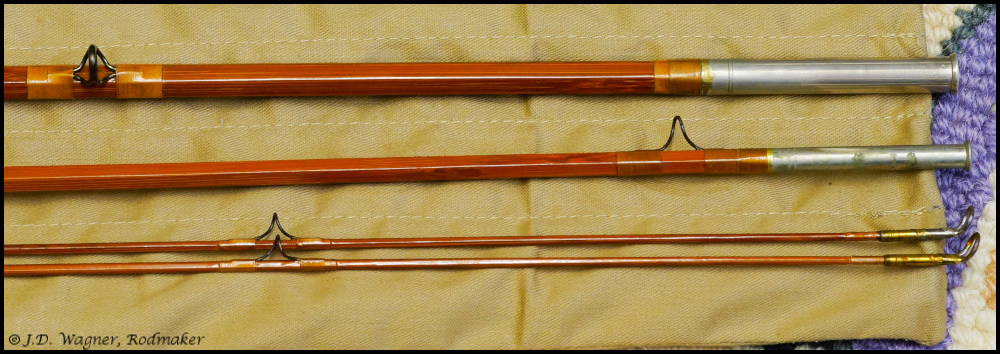 Vintage True Action Cane Rod, J.D. Wagner, Agent