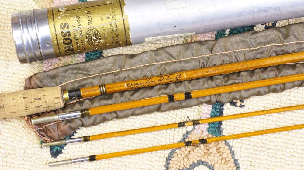 Vintage Cross Bamboo Flyrod, J.D. Wagner, Agent