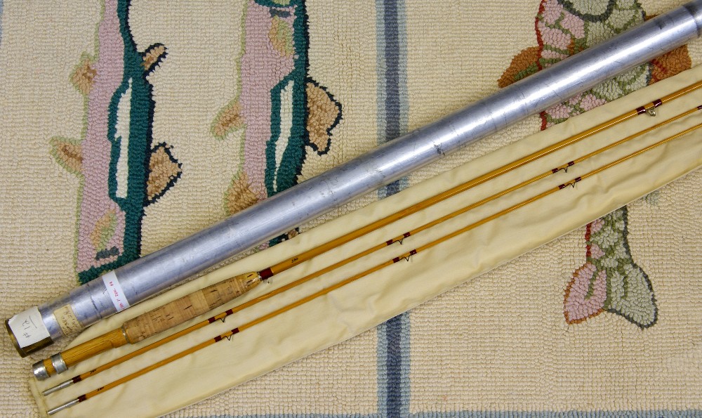 Vintage Leonard bamboo rod, J.D. Wagner, Agent