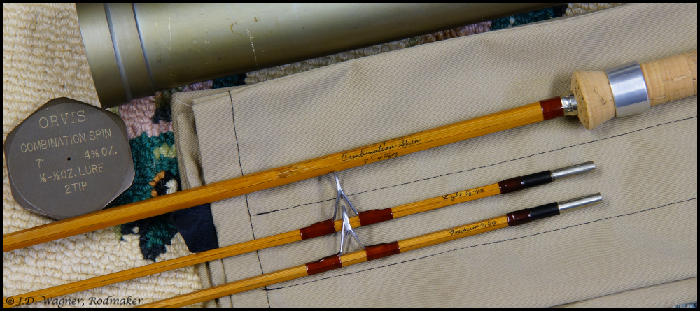 Vintage Orvis Combination Spinning Rod, J.D. Wagner, Agent