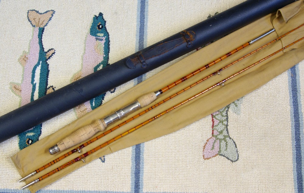 Vintage Heddon bamboo Rod, J.D. Wagner, Agent