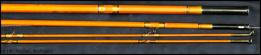 Vintage Heddon Bamboo Rod, J.D. Wagner, Agent