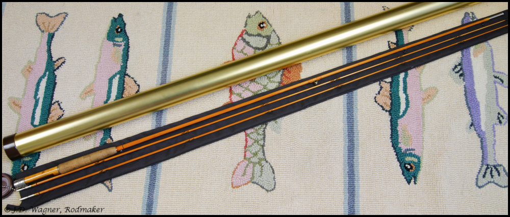 Vintage Leonard Cane rod, J.D. Wagner, Agent