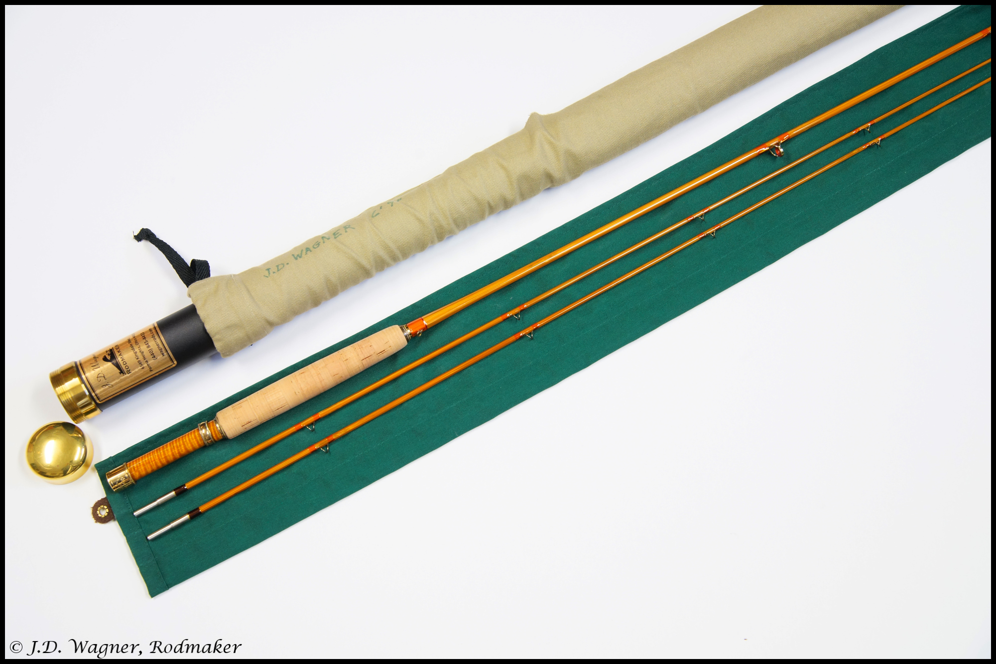Vintage J.D. Wagner Cane Rod, J.D. Wagner, Agent