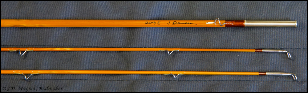 L.J. Downes bamboo flyrod,J.D. Wagner, Agent