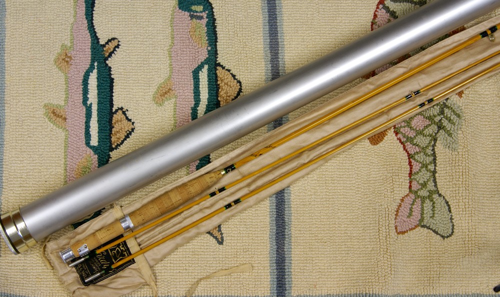 Vintage Hardy bamboo Rod, J.D. Wagner, Agent