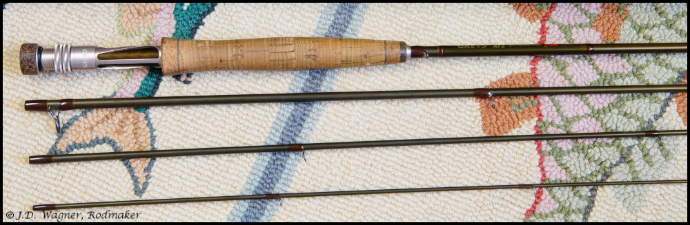 Vintage Greys streamflex rod, J.D. Wagner, agent