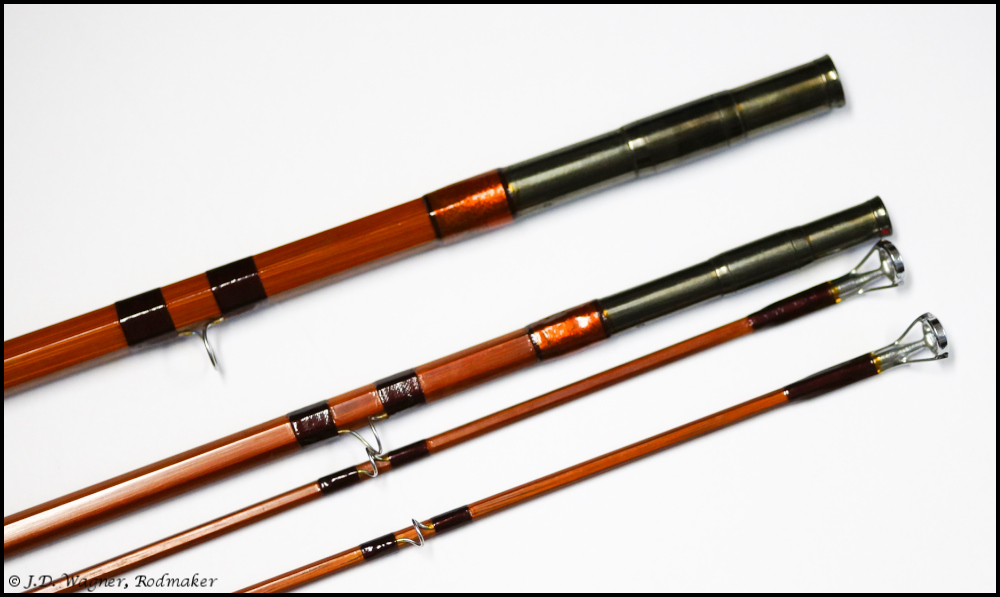 Vintage Sharpes salmon rod, J.D. Wagner, Agent