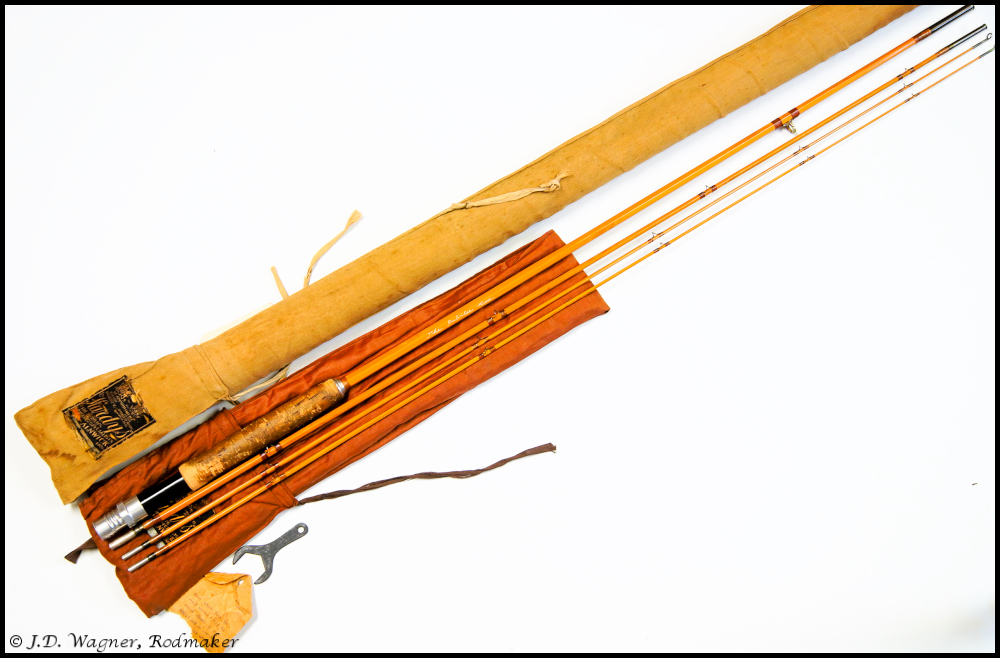 RARE Hardy Jubilee rod, J.D. Wagner, Agent