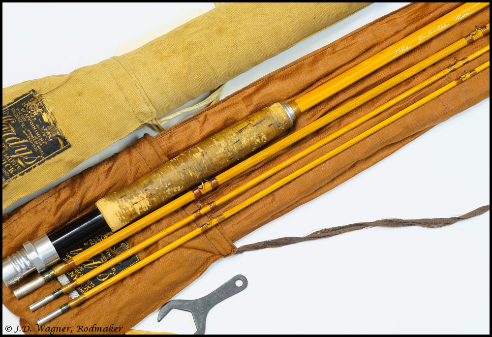 RARE Hardy Jubilee rod, J.D. Wagner, Agent