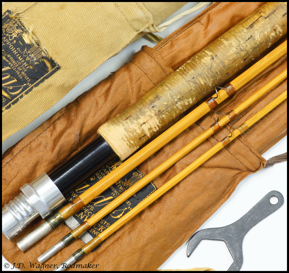 RARE Hardy Jubilee rod, J.D. Wagner, Agent