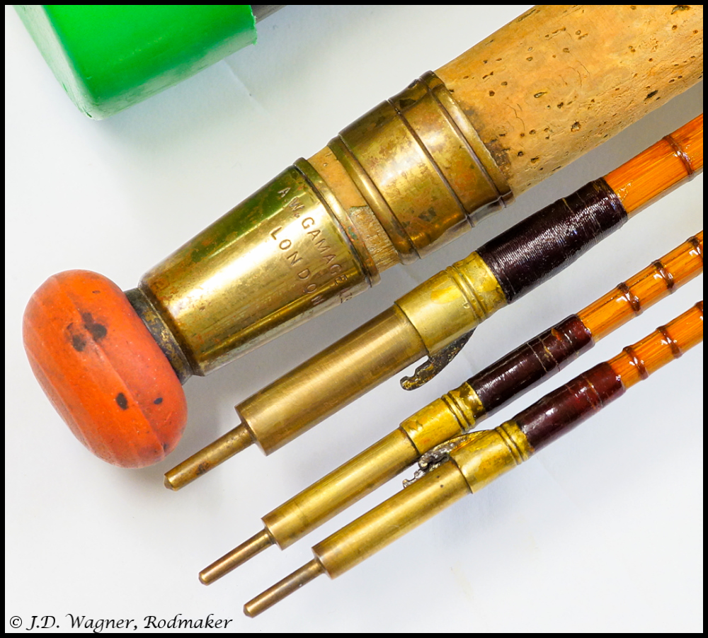 Vintage Gamage Cane Rod , J.D. Wagner, Agent